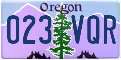 OR license plate 023VQR