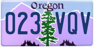 OR license plate 023VQV