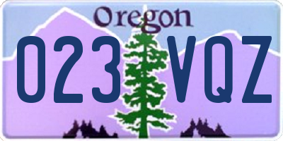 OR license plate 023VQZ