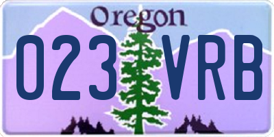 OR license plate 023VRB