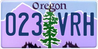 OR license plate 023VRH