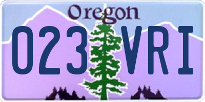 OR license plate 023VRI