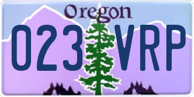 OR license plate 023VRP