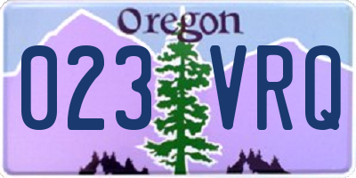 OR license plate 023VRQ