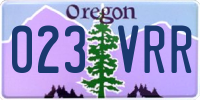 OR license plate 023VRR