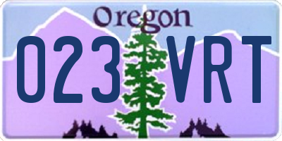 OR license plate 023VRT