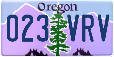 OR license plate 023VRV