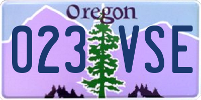 OR license plate 023VSE