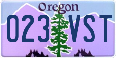 OR license plate 023VST