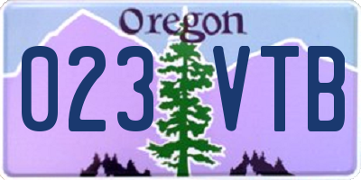 OR license plate 023VTB