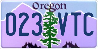 OR license plate 023VTC