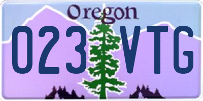 OR license plate 023VTG