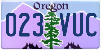 OR license plate 023VUC
