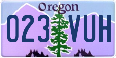 OR license plate 023VUH