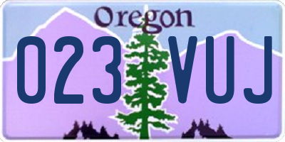 OR license plate 023VUJ