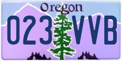 OR license plate 023VVB