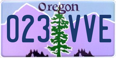 OR license plate 023VVE