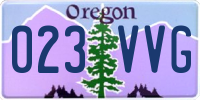 OR license plate 023VVG