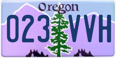 OR license plate 023VVH