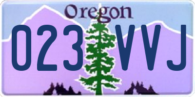 OR license plate 023VVJ