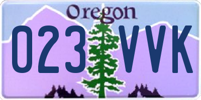 OR license plate 023VVK