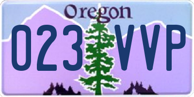 OR license plate 023VVP