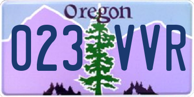 OR license plate 023VVR