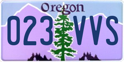OR license plate 023VVS