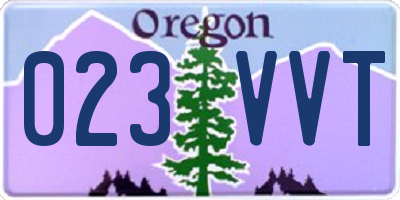 OR license plate 023VVT