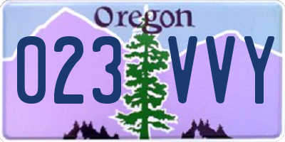 OR license plate 023VVY