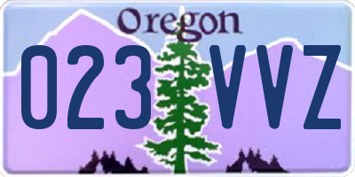 OR license plate 023VVZ