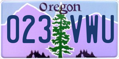 OR license plate 023VWU