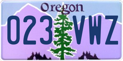OR license plate 023VWZ