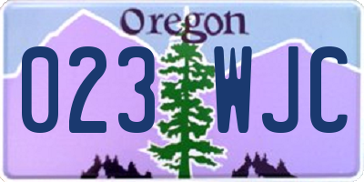 OR license plate 023WJC