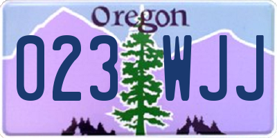 OR license plate 023WJJ