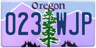 OR license plate 023WJP
