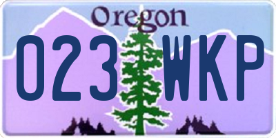 OR license plate 023WKP