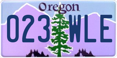 OR license plate 023WLE