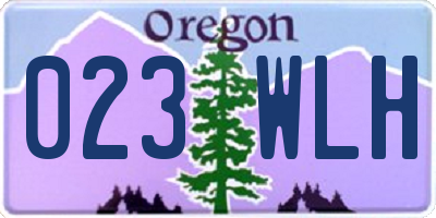 OR license plate 023WLH