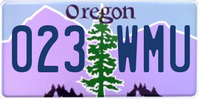 OR license plate 023WMU