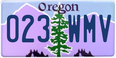 OR license plate 023WMV