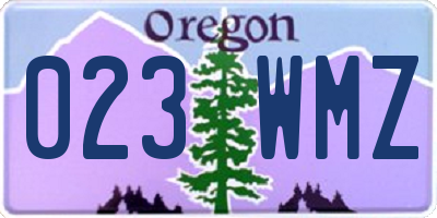 OR license plate 023WMZ