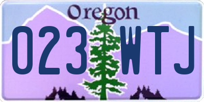 OR license plate 023WTJ