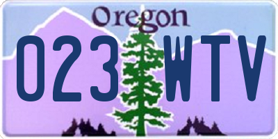 OR license plate 023WTV
