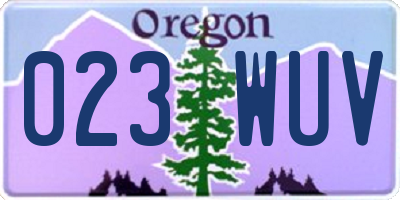 OR license plate 023WUV
