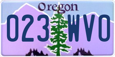 OR license plate 023WVO