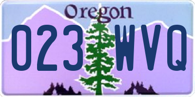 OR license plate 023WVQ