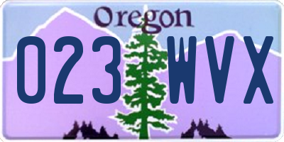OR license plate 023WVX