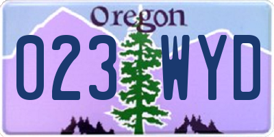 OR license plate 023WYD