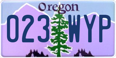 OR license plate 023WYP